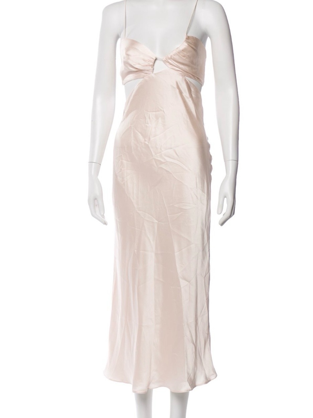 Silky Pinky-Cream Cream Slip Dress - Women's